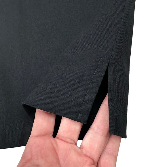 Eileen Fisher Black Pants Sz Medium Relaxed Cropped Leg Organic Cotton Side Zip - Picture 6 of 10